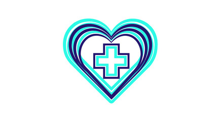 Fototapeta premium Medical Heart Symbol: Healthcare Illustration, Medicine, and Wellbeing Visual Concept