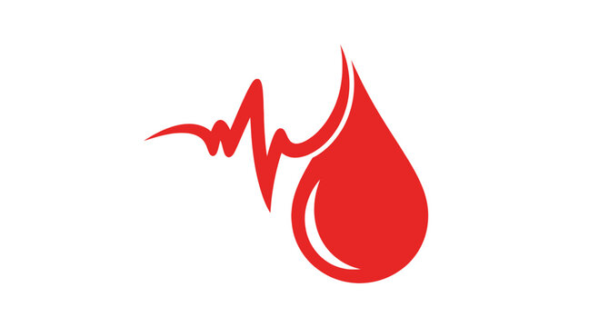 Medical Icon Displaying Vitality And Pulse Symbolizing Health And Blood Donation