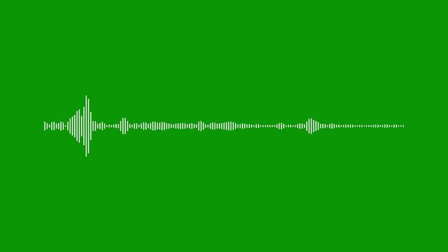 Modern frequency equalizer animation on green background, reactive audio waveform spectrum, digital sound pulse effect, seamless music display loop 4k.