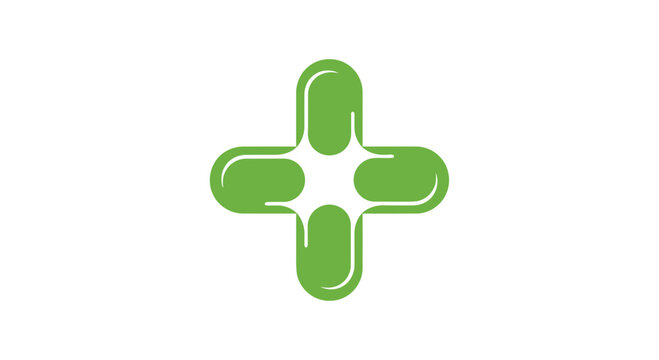Medical Symbol Design In Green Color Represents Healthcare, Health, and Pharmaceuticals Logo