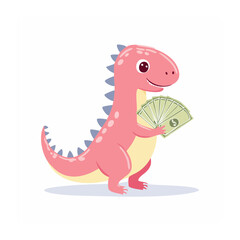 Fototapeta premium Cute pink piggy bank with coin slot