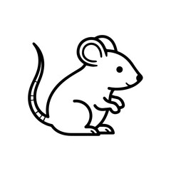 Fototapeta premium Cute cartoon mouse holding cheese vector illustration