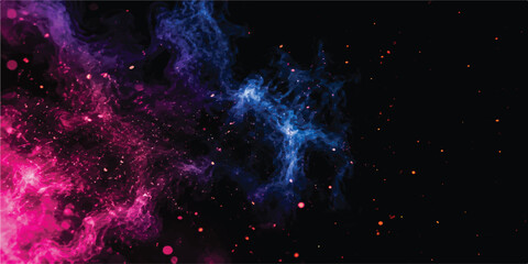 Colorful Nebula Clouds in Space Background © mahabubmorshed