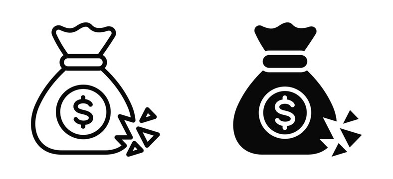 Line and glyph style collection icon of Budget Planning