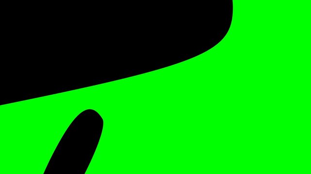 Hand drawn style rejected rubber stamp animation with solid black fill on a chroma key green screen background for video editing and commercial rejection concepts