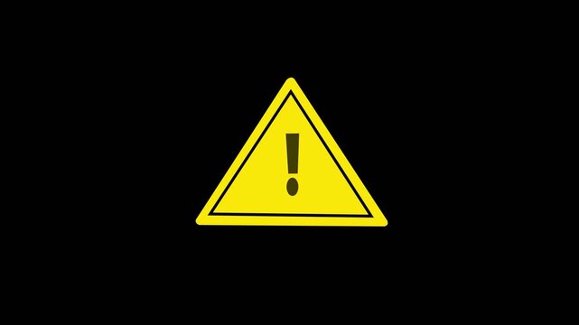 System hacked warning alert concept on the transparent background. Motion graphics of cyber security and cybercrime. HD video animation.on a black backgraund.