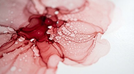 Fototapeta premium water drops on pink flower