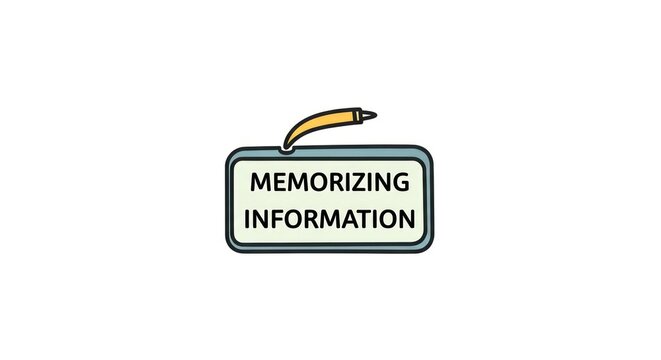 Memorizing information educational concept icon
