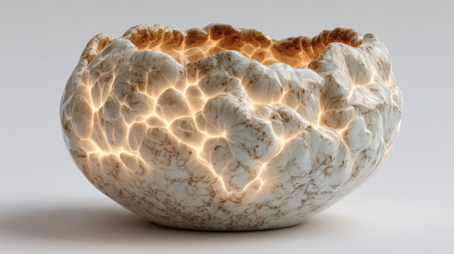 Illuminated textured vessel