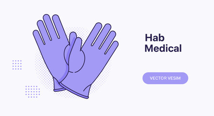Fototapeta premium Medical Glove Design: A Modern Conceptual Depiction Of Healthcare Element With A Unique Style