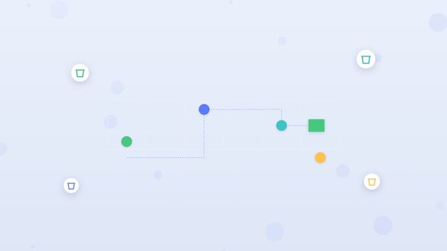 Flat design food waste reduction app moving groceries into recipes