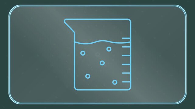 Measuring Cup Icon Animation &ndash; Kitchen Cooking Outline Stroke Motion Graphics Loop