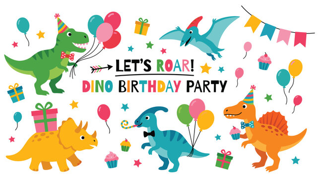 Lets roar dino birthday party theme.