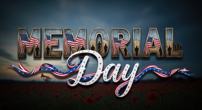 Memorial day tribute honoring fallen heroes on independence day weekend