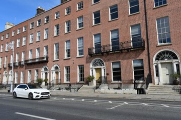 Obraz premium Merrion Square East Dublin Irlande (maisons georgiennes)