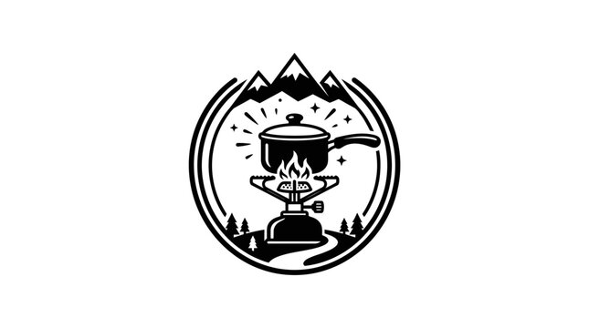 Black and white coffee cup icon.