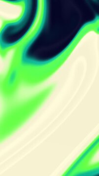 Green Teal Blue Holographic Liquid Motion Background, Smooth Flowing Psychedelic Color Animation Seamless Loop, 4K
