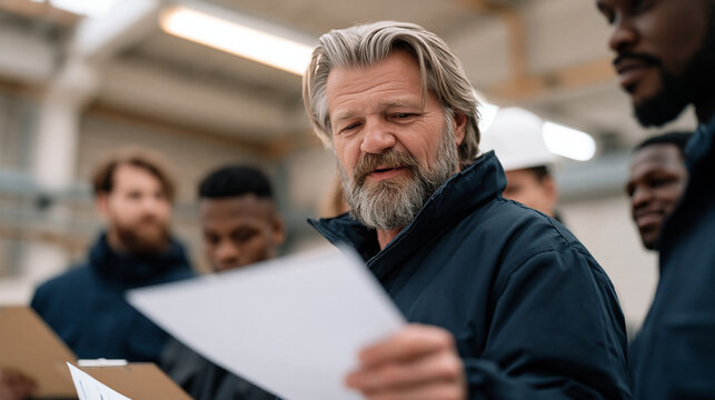 Multicultural group of apprentice electricians in industrial training bay reviewing default option nudge behavior poster explaining pre-committed safe decision pathways,