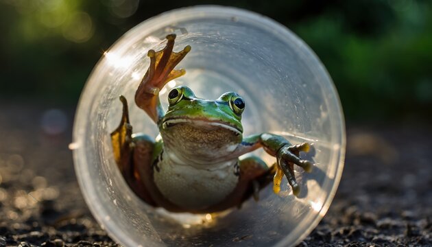 A Frog Trapped in a Glass Orb.