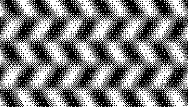 Abstract pixelate pattern with geometric shapes for modern background and jersey design. Black isolated on white background. Easily resized and recoloured without losing quality. EPS10 