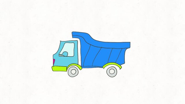 
Colorful Dump Truck Animation for Construction Transportation and Heavy Equipment