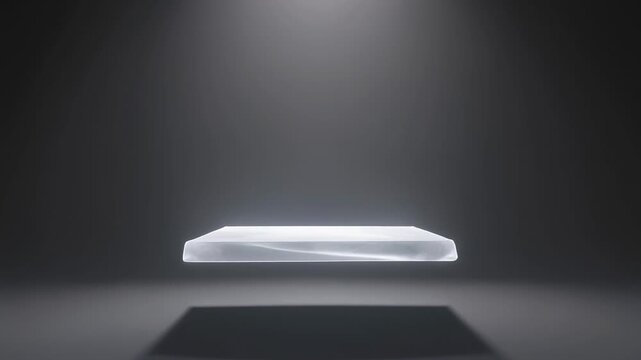 Minimalist white geometric shapes animation sequence