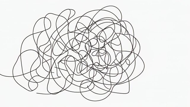 Abstract ink swirl animation with flowing patterns