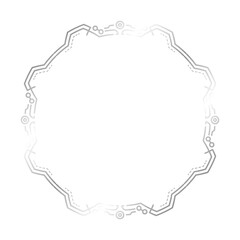 Naklejka premium silver art pattern frame