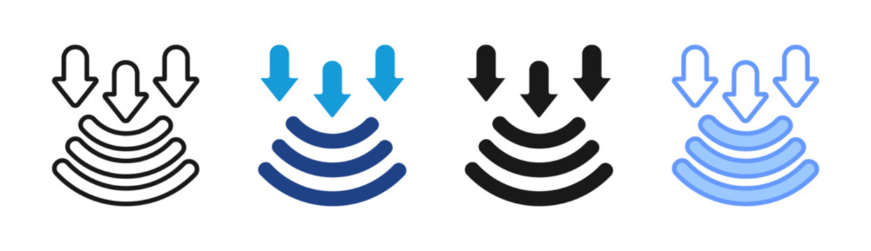 Work Pressure icon set multiple style collection