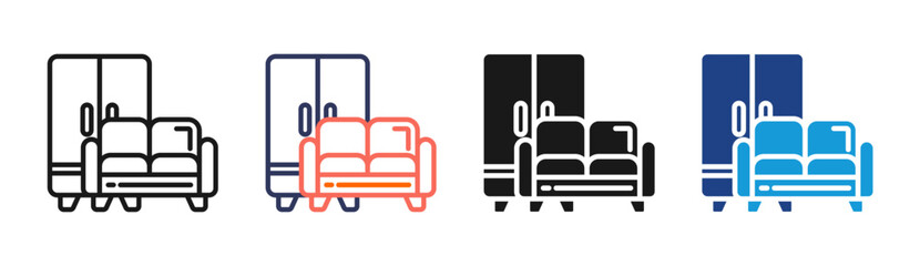 Fototapeta premium Product Display icon set multiple style collection