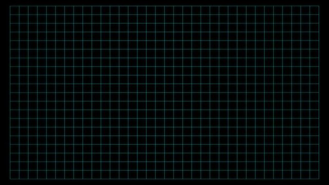 White lines on a blue background. Architectural technical grid of strokes for the plan. Blueprint paper graphic texture. Motion graphics of graph patton