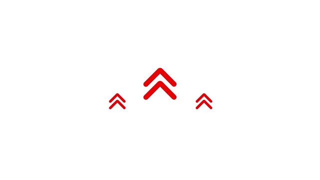 Looping animation of the down arrow icon. Mouse cursor scrolling. Motion graphics of arrow concept