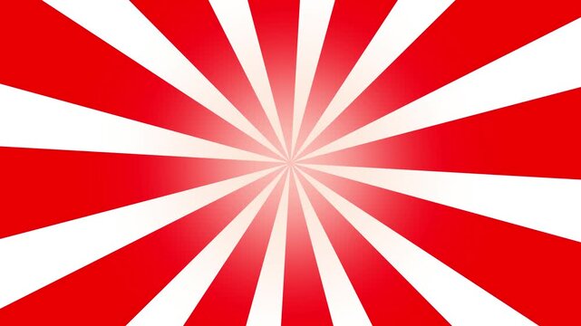 Abstract vintage sunlight of red and white background. Carnival circus tent top view style for circling animation. Motion graphics of offer background