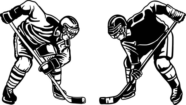 Ice hockey svg, Hockey faceoff svg