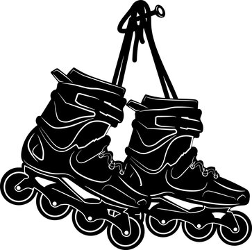 Inline skates svg, Rollerblades vector, Hanging roller skates svg