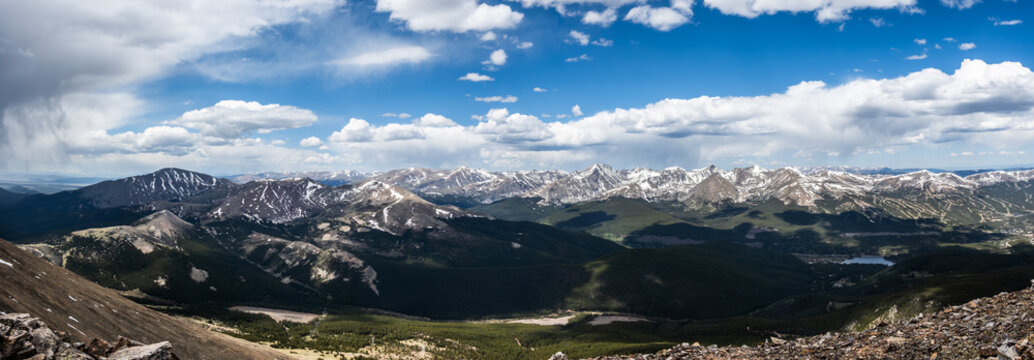Boreas Pass Colorado Rockies - Snowy Peaks and Rugged Alpine Landscape