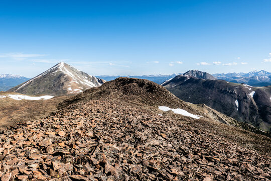 Boreas Pass Colorado Rockies - Snowy Peaks and Rugged Alpine Landscape