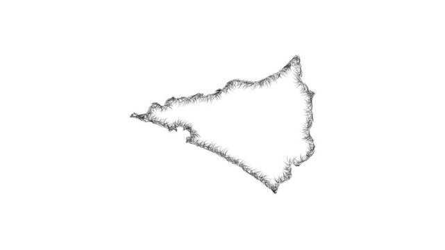 Sketch Colima outline map animation - smooth progressive reveal