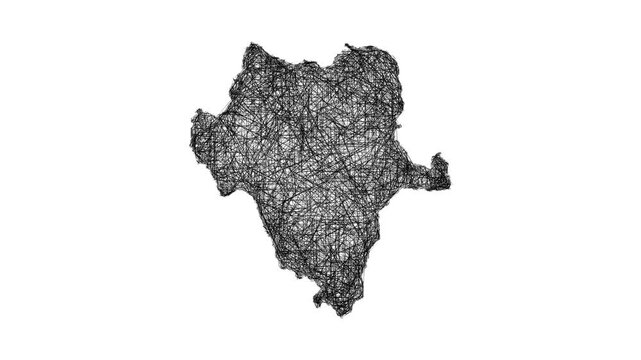 Sketch Durango outline map animation - smooth progressive reveal