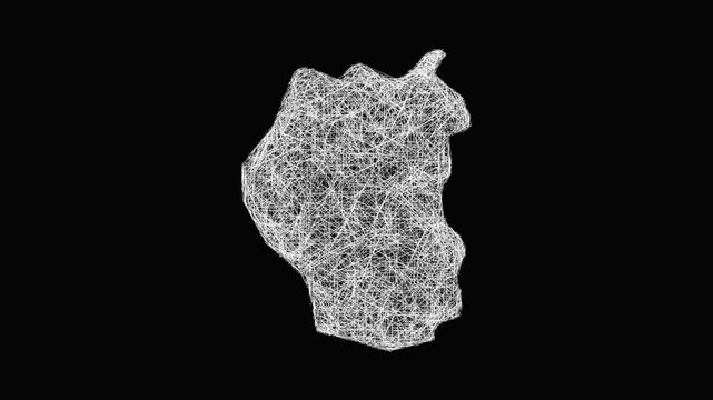 Sketch Kuala Lumpur outline map animation - smooth progressive reveal