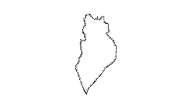 Sketch Perlis outline map animation - smooth progressive reveal