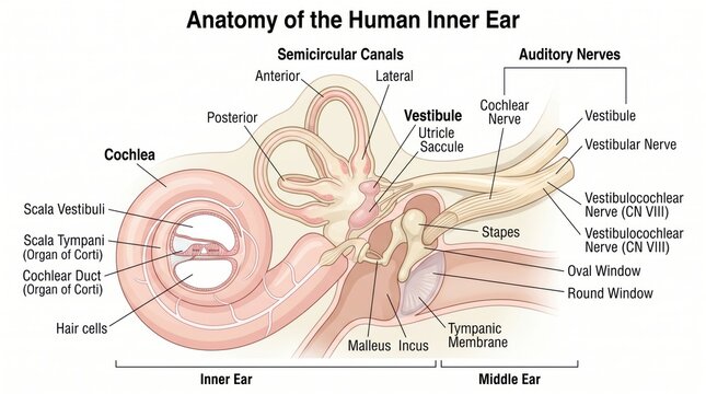 Anatomy of the human inner ear