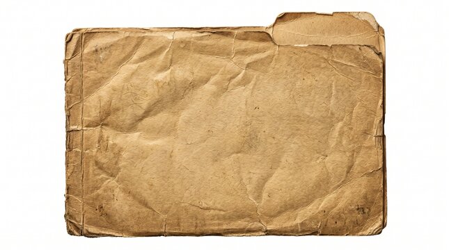 Digital Crinkled Manila File Folder Isolated Design