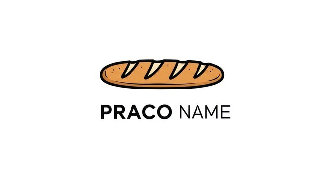 Freshly baked bread logo template design.