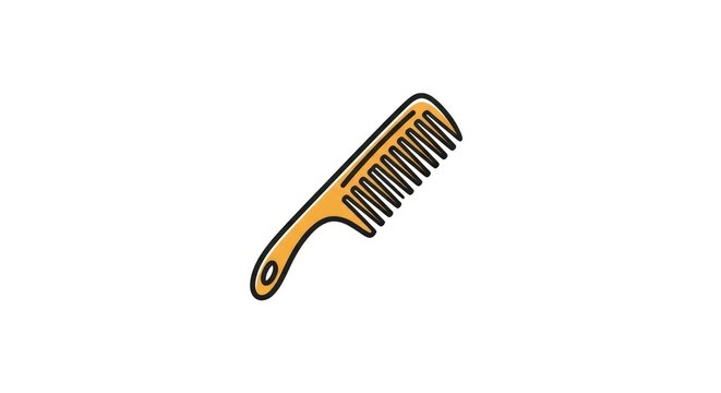 Wooden wide tooth comb isolated.