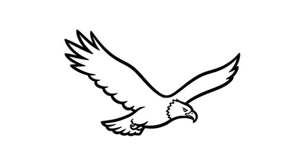 Obraz premium Eagle flying in the air freely.