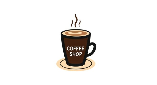 Steaming cup of coffee shop beverage.
