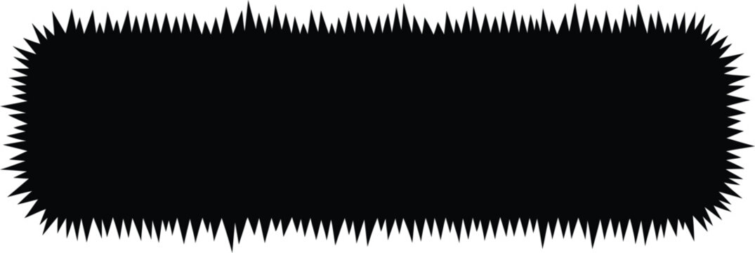 Black spiky speech bubble or banner shape