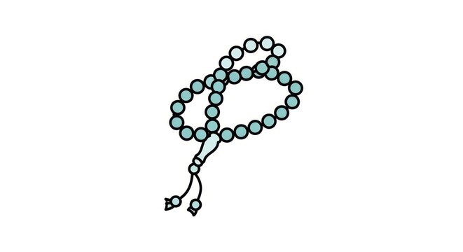 Islamic prayer beads rosary tasbih.