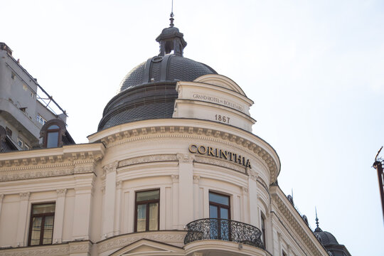 Elegant view of the historic Corinthia Grand Hotel du Boulevard building in central Bucuresti, Romania - March 15 2026